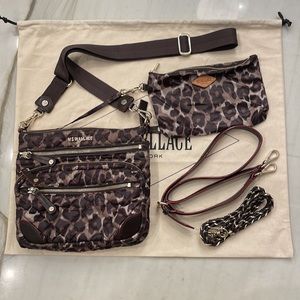 MZ Wallace animal print downtown Crosby bag excellent condition.
